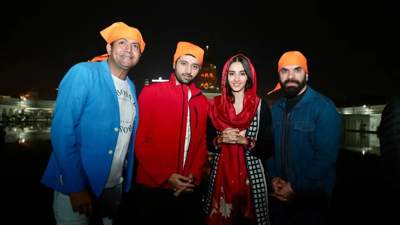 Simrat Kaur, Utkarsh Sharma Seek Blessings Before Vanvaas Release
