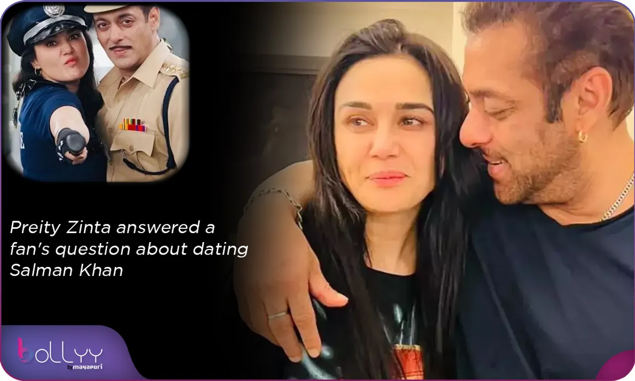 Preity Zinta answered a fan's question about dating Salman Khan