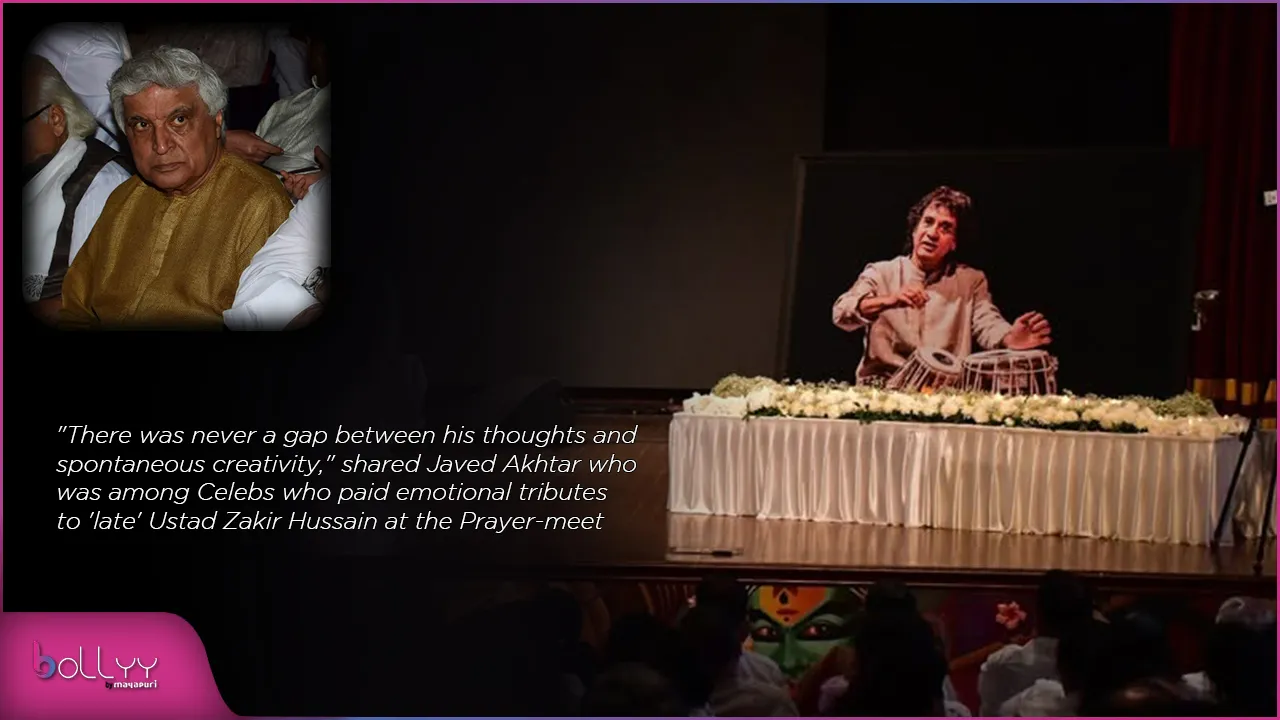  'late' Ustad Zakir Hussain at the Prayer-meet