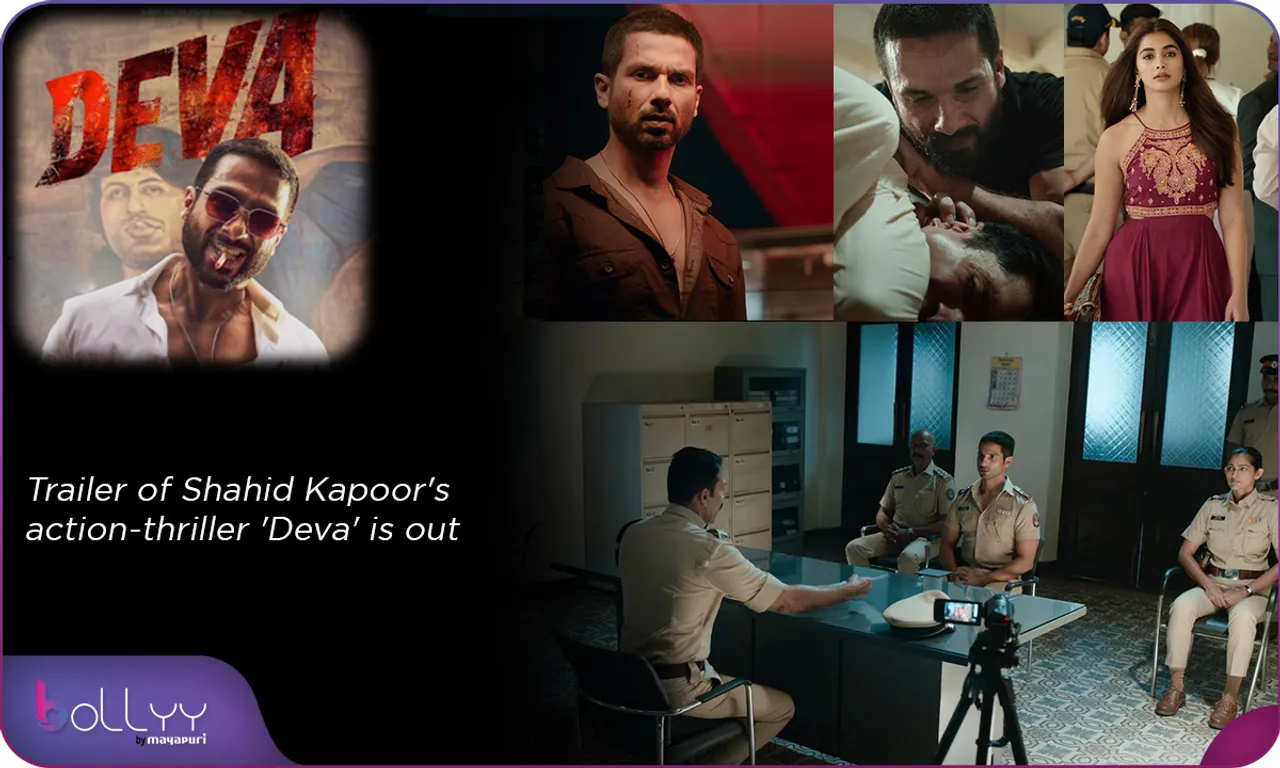 Trailer of Shahid Kapoor's action-thriller 'Deva' is out