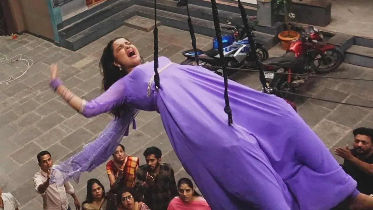Indraxi on Balcony Fall Scene in Sony SAB's 'Pushpa Impossible' Intense preparation