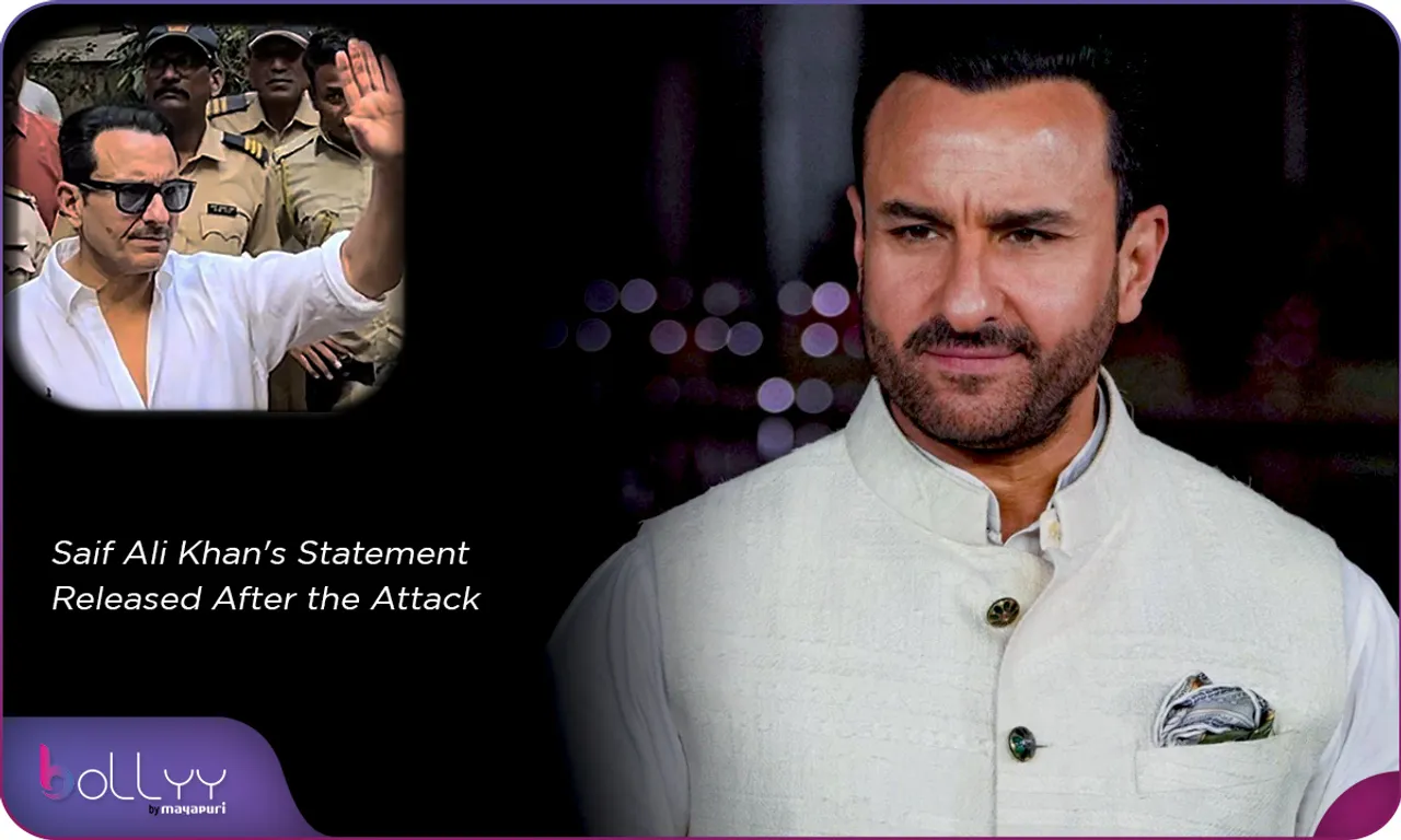 Saif Ali Khan's Statement Released After the Attack