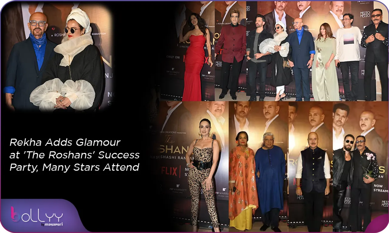 Rekha Adds Glamour at 'The Roshans' Success Party, Many Stars Attend