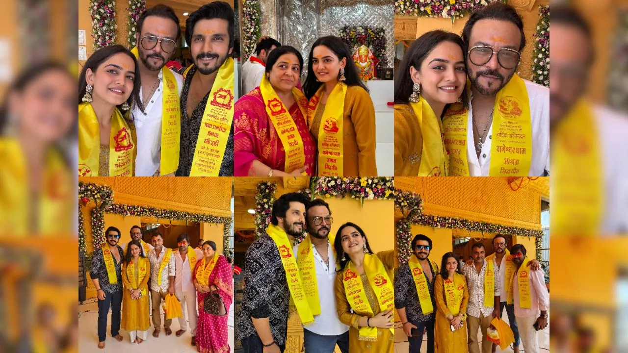 Udne Ki Aasha Producer Rahul Kumar Tewary & Lead Cast Meet Bageshwar Baba