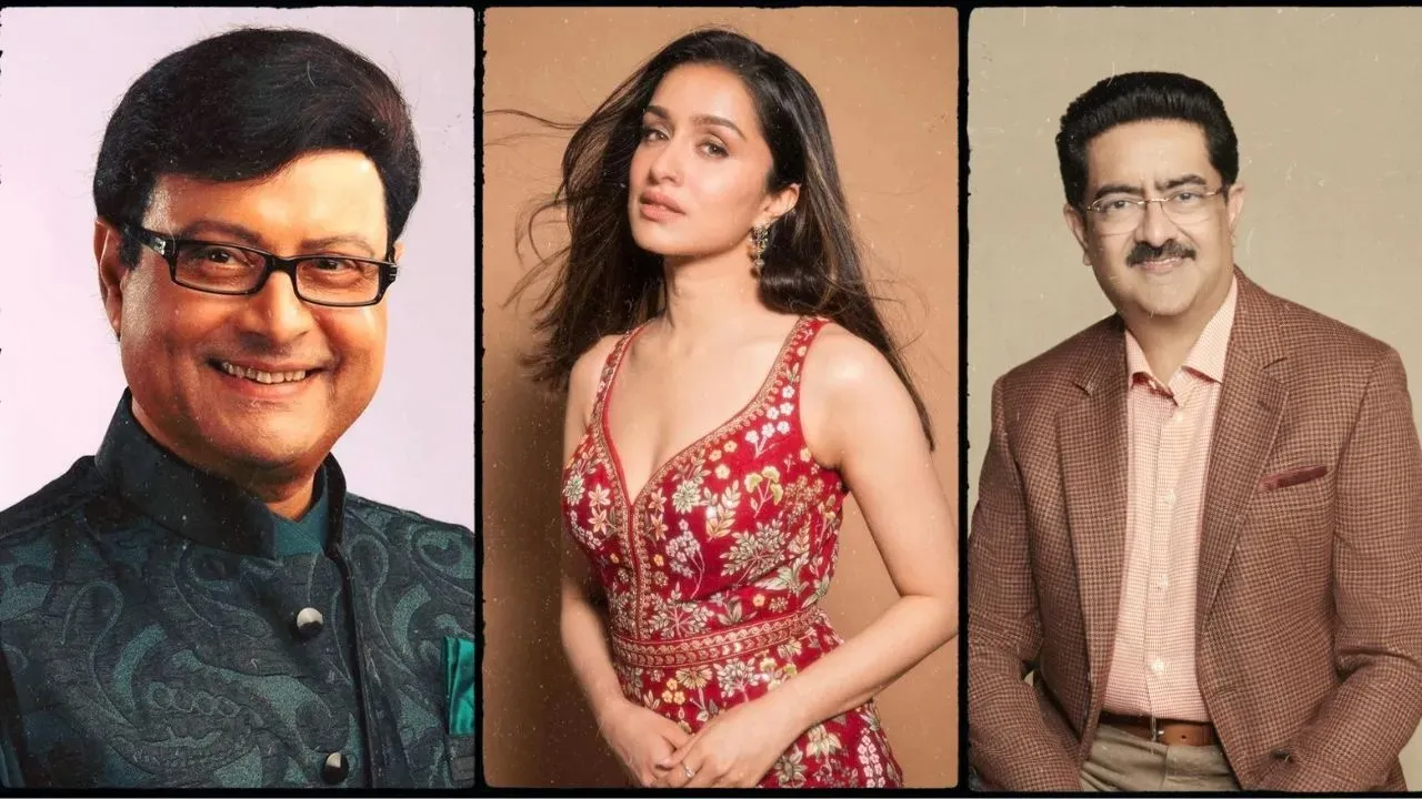  'Lata Deenanath Mangeshkar Award' while Shraddha Kapoor, Suniel Shetty, and Sachin P.