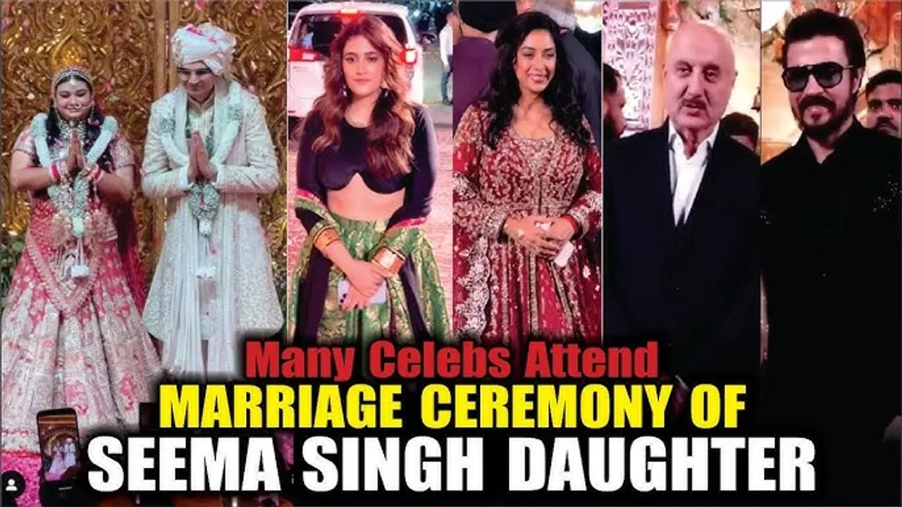 Rupali Ganguly, Nupur Sanon, and Jaya Kishori Grace the Wedding Ceremony of Seema Singh’s Daughter Meghna Singh
