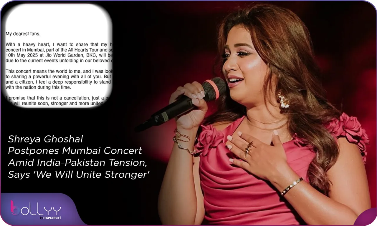 Shreya Ghoshal Postpones Mumbai Concert Amid India-Pakistan Tension, Says 'We Will Unite Stronger'