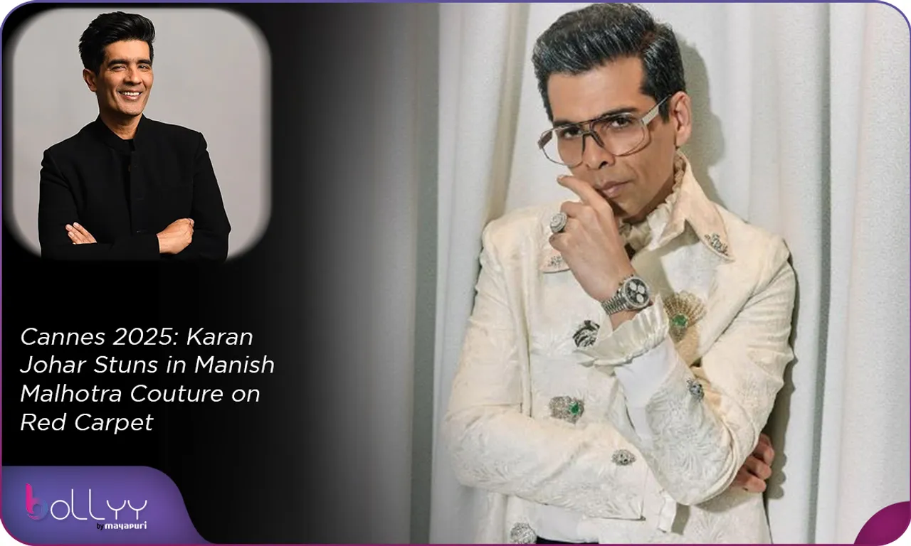 Cannes 2025 Karan Johar Stuns in Manish Malhotra Couture on Red Carpet