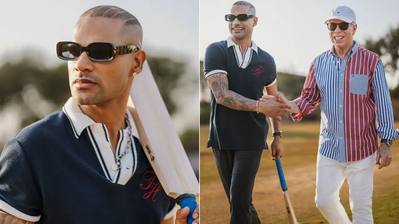 Shikhar Dhawan Meets Tommy Hilfiger on Cricket Field in Stylish Crossover Moment