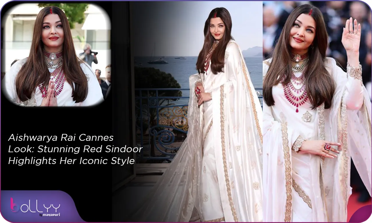 Aishwarya Rai Cannes Look Stunning Red Sindoor Highlights Her Iconic Style
