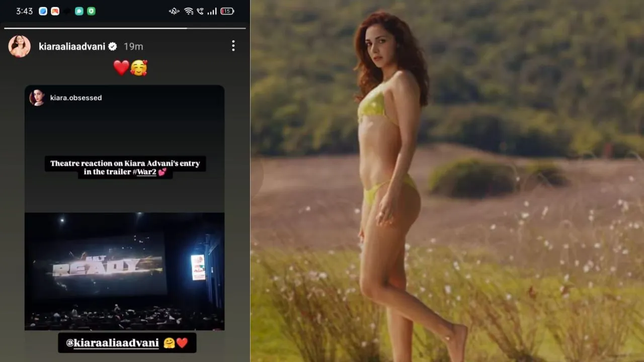 Kiara Advani’s War 2 Teaser Entry Leaves Fans Roaring in Theatres