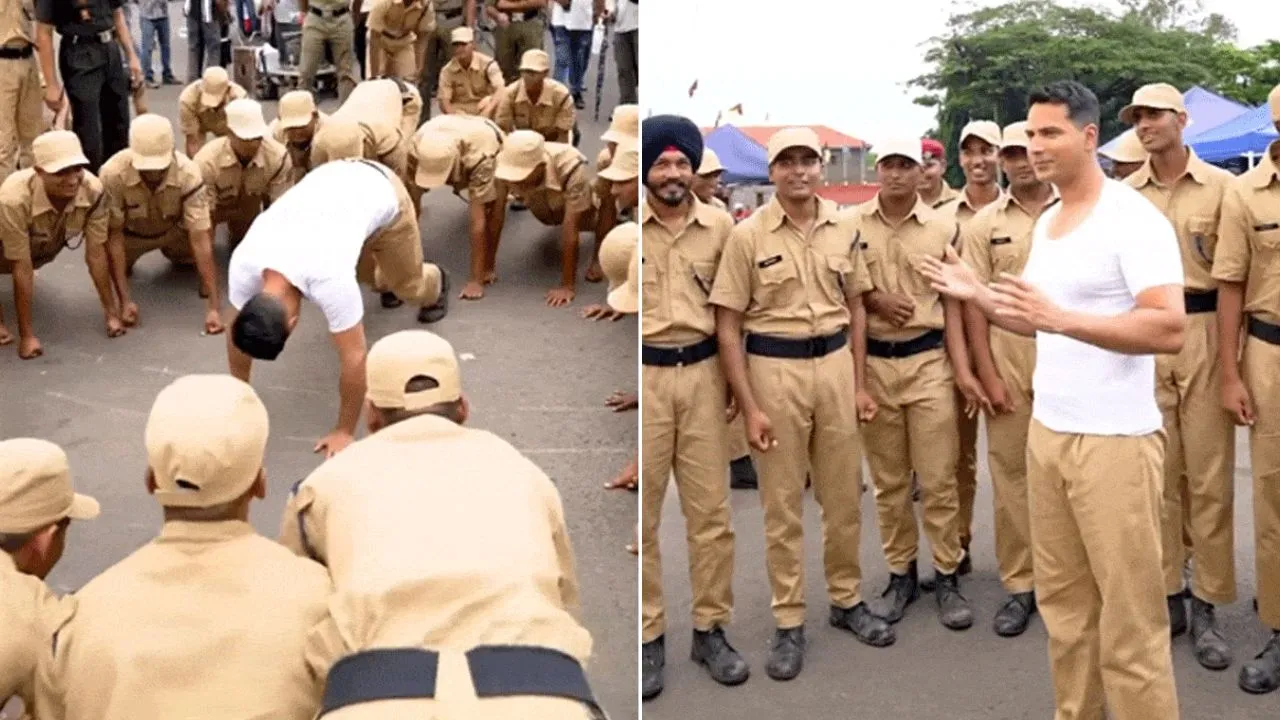50 push-ups not out! Varun Dhawan takes up push-up challenge with Army cadets #Border2