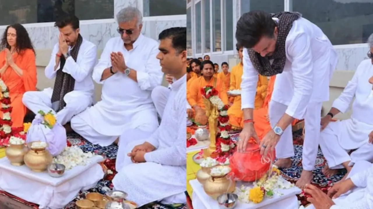 Anil Kapoor Immerses Mother Nirmal’s Ashes in Ganga