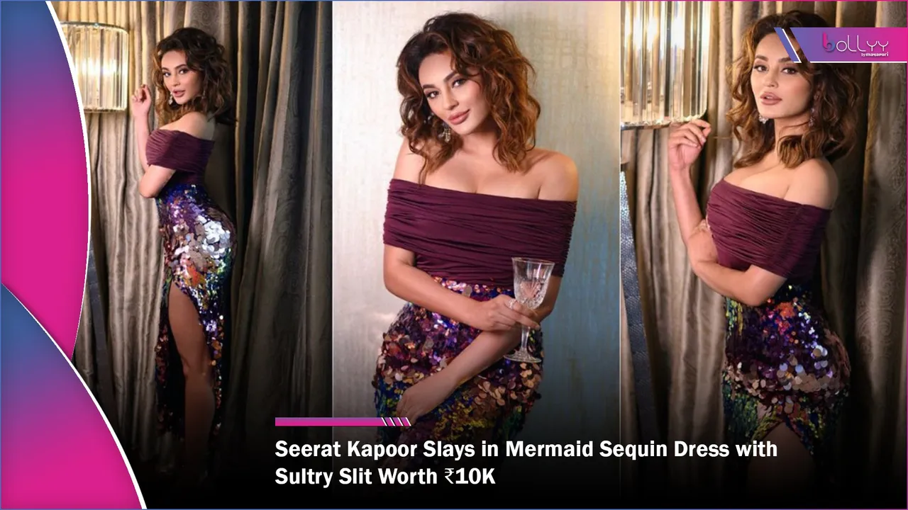 Seerat Kapoor Slays in Mermaid Sequin Dress with Sultry Slit Worth ₹10K