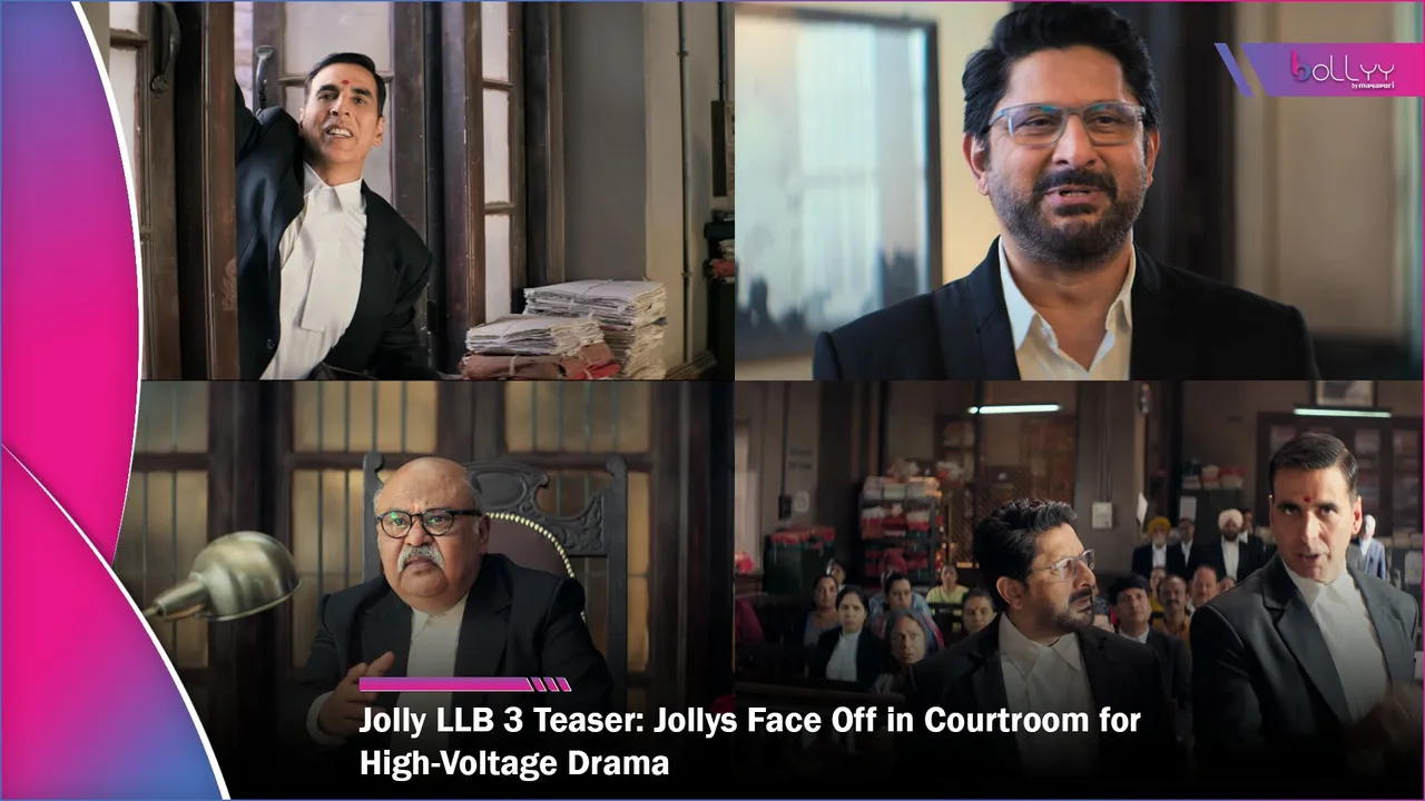 Jolly LLB 3 Teaser Jollys Face Off in Courtroom for High-Voltage Drama