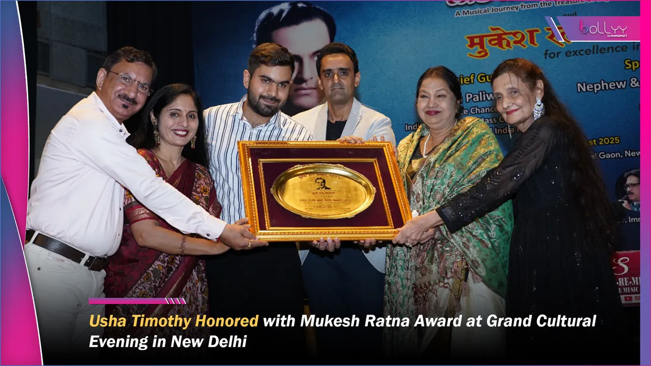 Usha Timothy Honored with Mukesh Ratna Award at Grand Cultural Evening in New Delhi