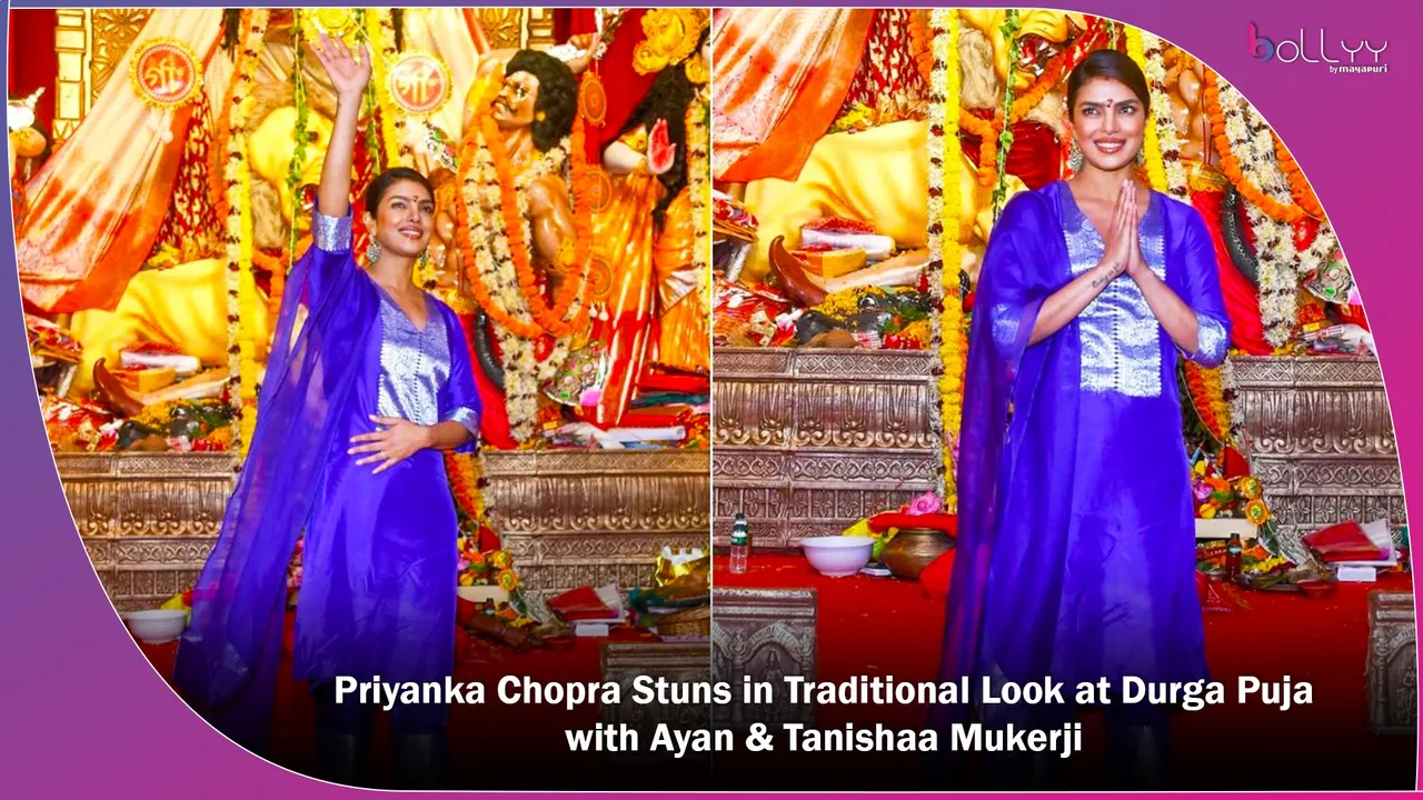 Priyanka Chopra Stuns in Traditional Look at Durga Puja