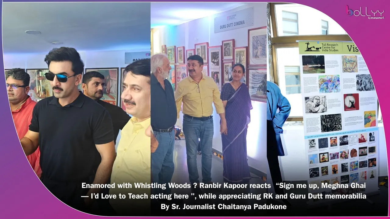 Ranbir Kapoor, enamored with Whistling Woods International, expressed his admiration for the institute’s creative energy and vintage RK Studios