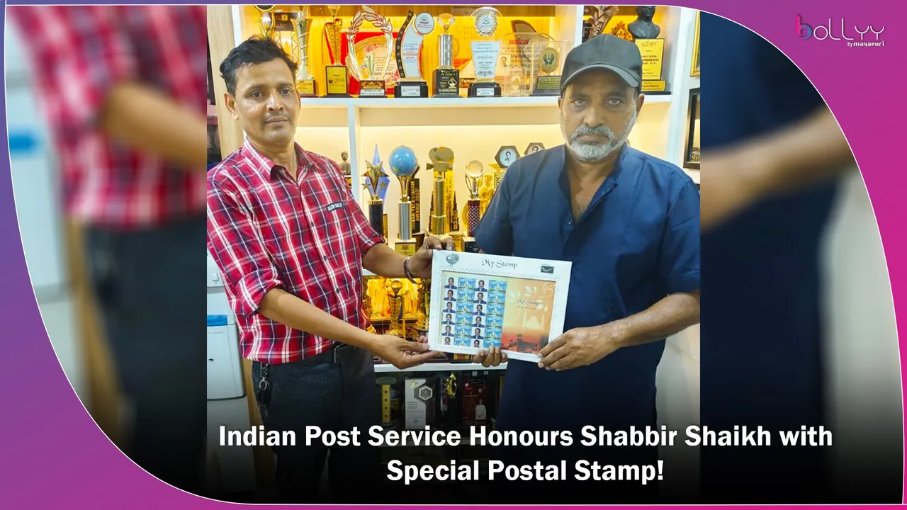 Shabbir Shaikh with Special Postal Stamp
