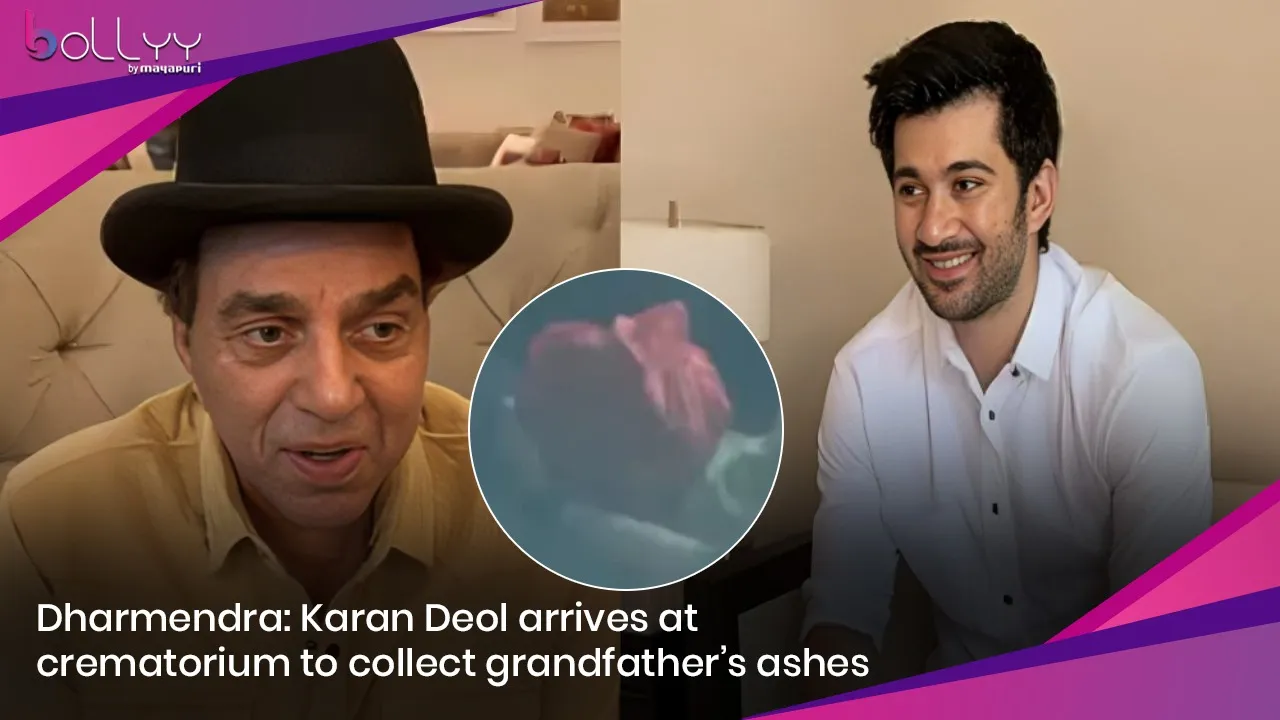 Dharmendra Karan Deol arrives at crematorium to collect grandfather’s ashes