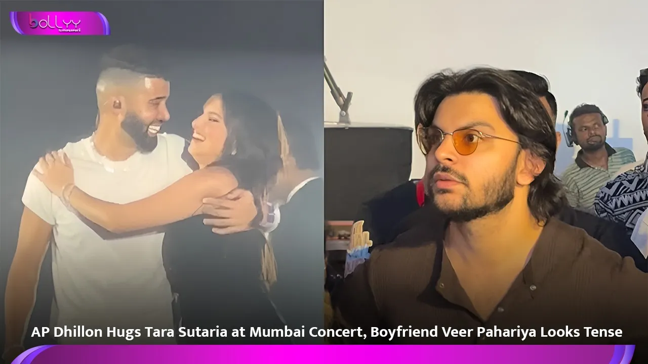 AP Dhillon Hugs Tara Sutaria at Mumbai Concert, Boyfriend Veer Pahariya Looks Tense