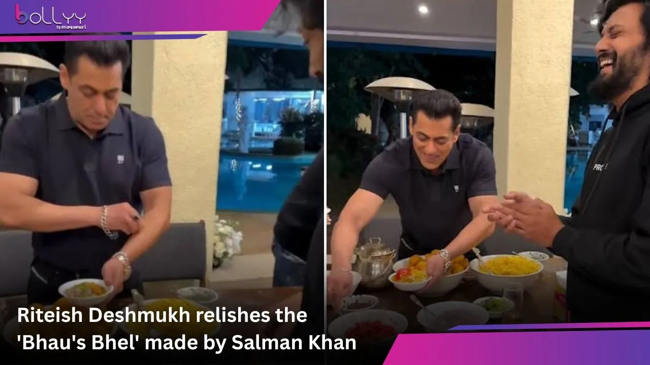 Riteish Deshmukh relishes the 'Bhau's Bhel' made by Salman Khan