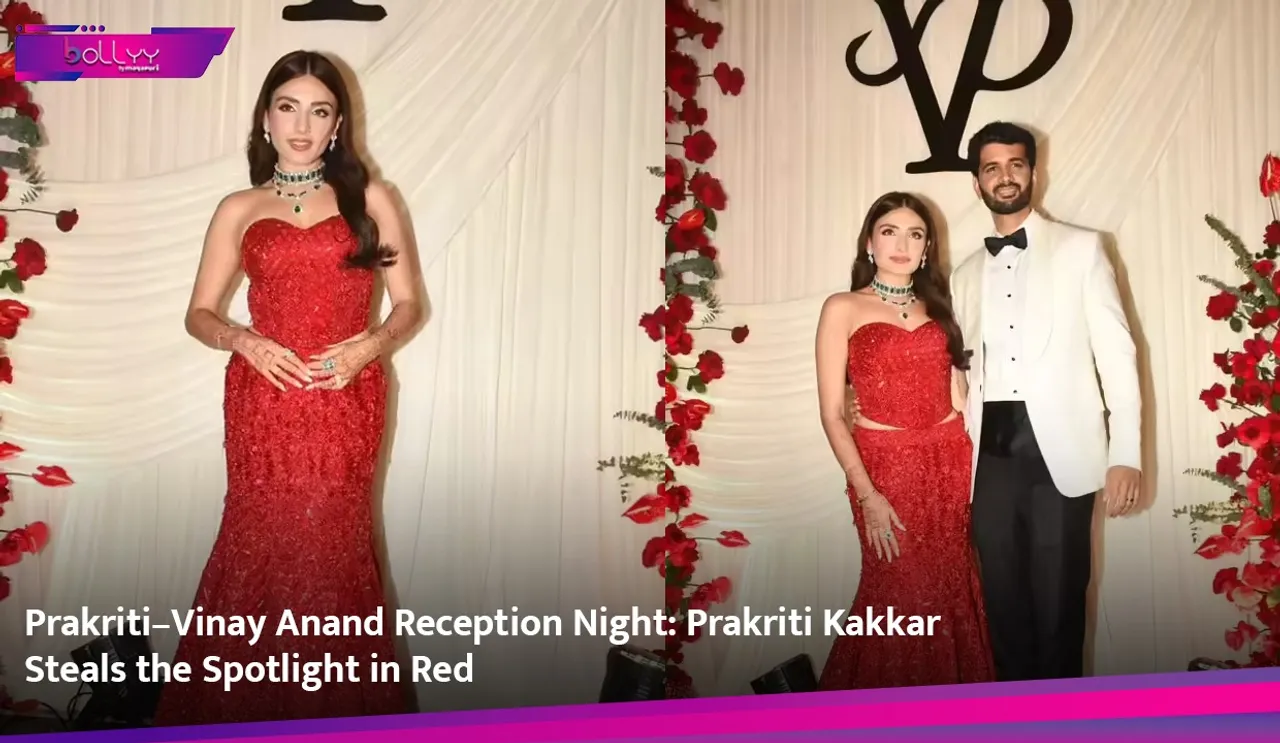 Prakriti–Vinay Anand Reception Night: Prakriti Kakkar Steals the Spotlight in Red