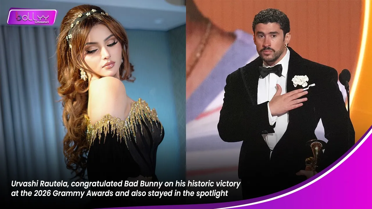 Urvashi Rautela, congratulated Bad Bunny on his historic victory at the 2026 Grammy Awards and also stayed in the spotlight