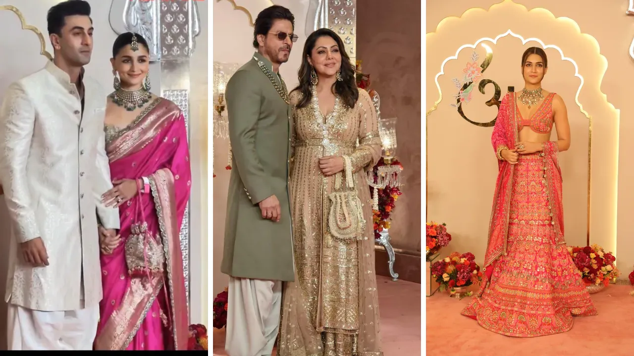 Celebs' Dazzling Entrance at Anant Ambani & Radhika Merchant's Wedding