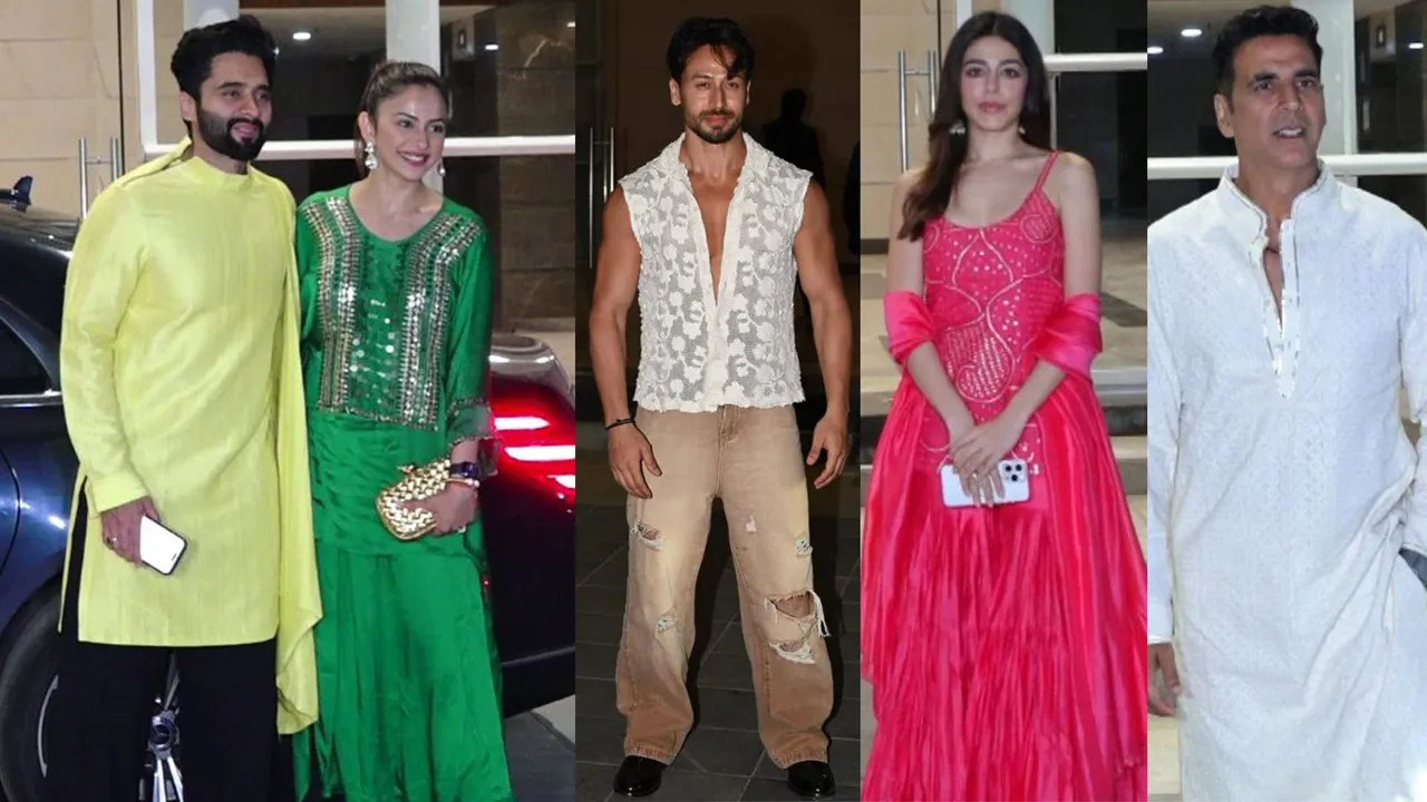 Jackky, Rakul at Ali Abbas's Iftar Party Coordinated Dresses