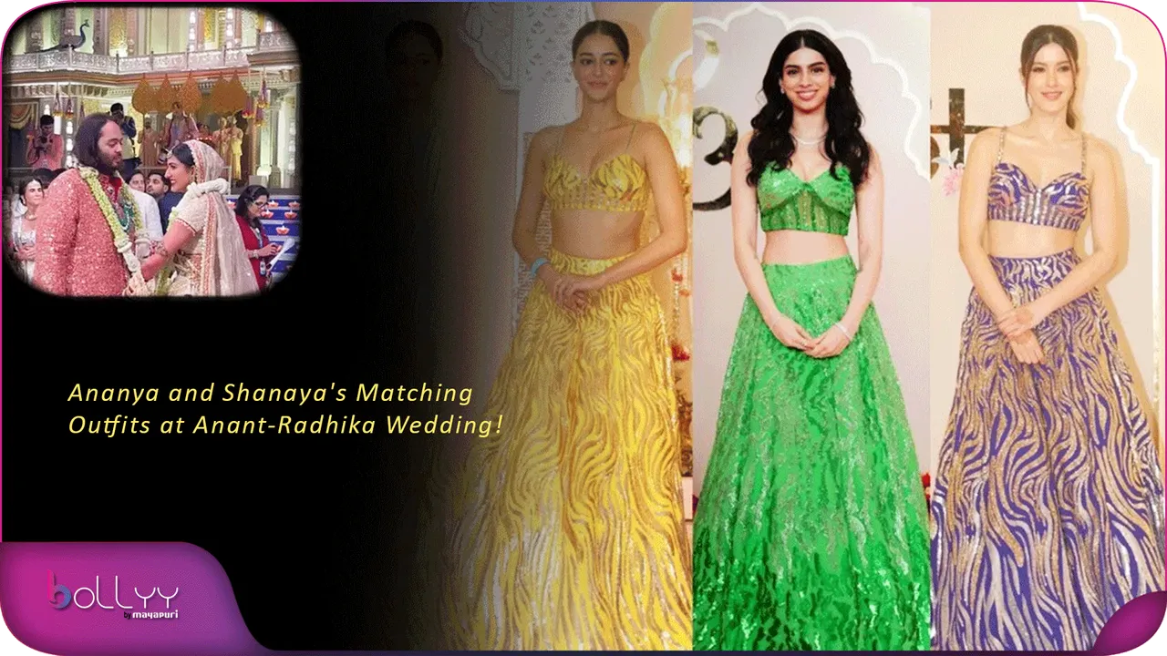 Ananya and Shanaya's Matching Outfits at Anant-Radhika Wedding!