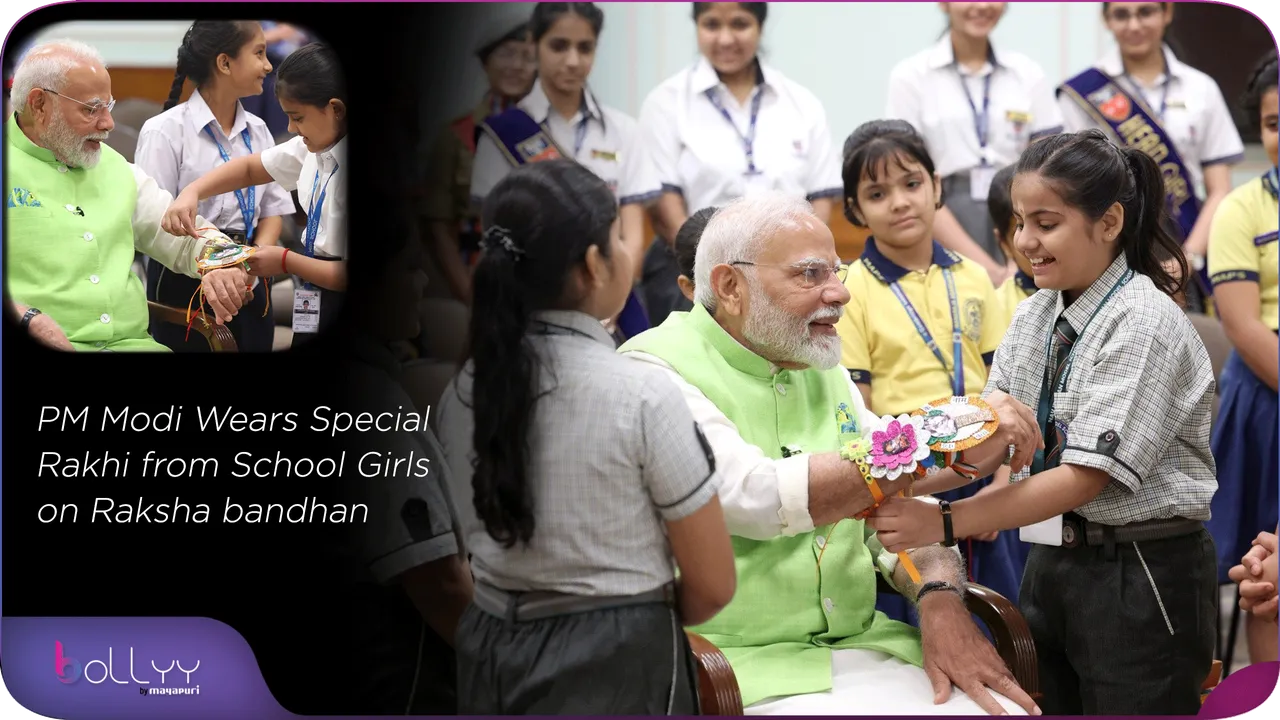 PM Modi Wears Special Rakhi from School Girls on Rakshabandhan