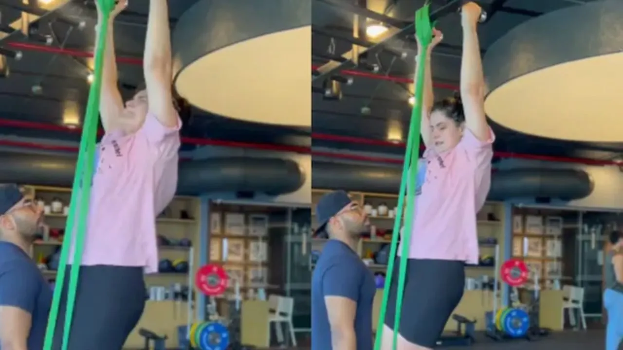 Zareen Khan's Latest Pull-Up Workout Will Have You Heading to the Gym ASAP