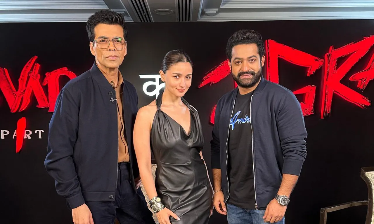 NTR Jr., Alia Bhatt, Karan Johar Unite for 'Devara Ka Jigra' Panel