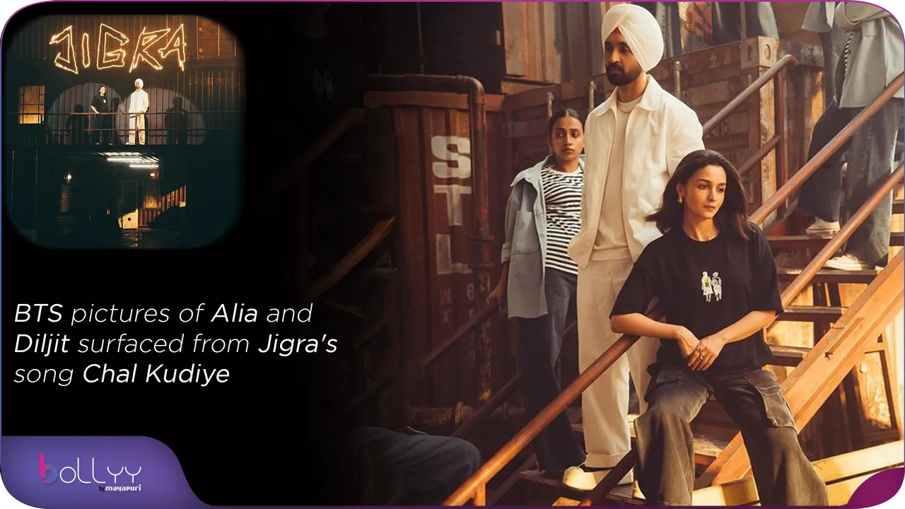 BTS pictures of Alia and Diljit surfaced from Jigra's song Chal Kudiye