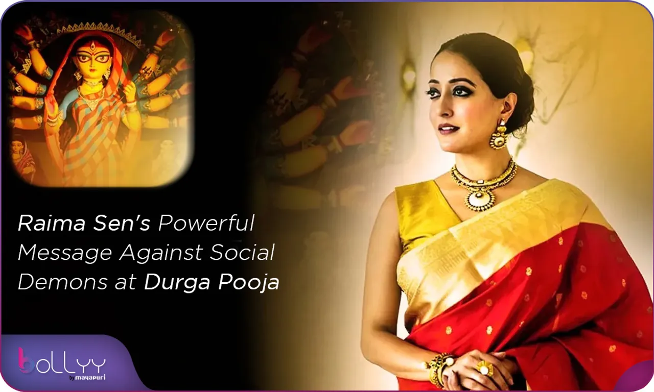 Raima Sen's Powerful Message Against Social Demons at Durga Pooja