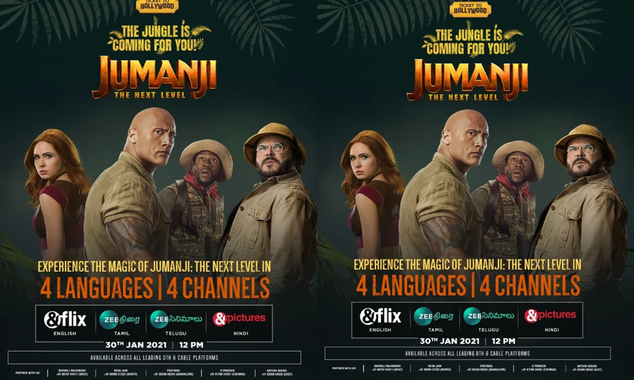 ‘Jumanji: The Next Level’ is all set to air in four languages on Jan 24th 2021