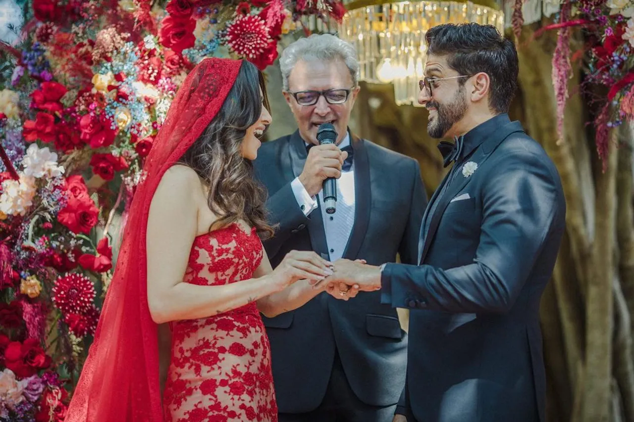 Farhan Akhtar Shared his Wedding Photos on Social Media