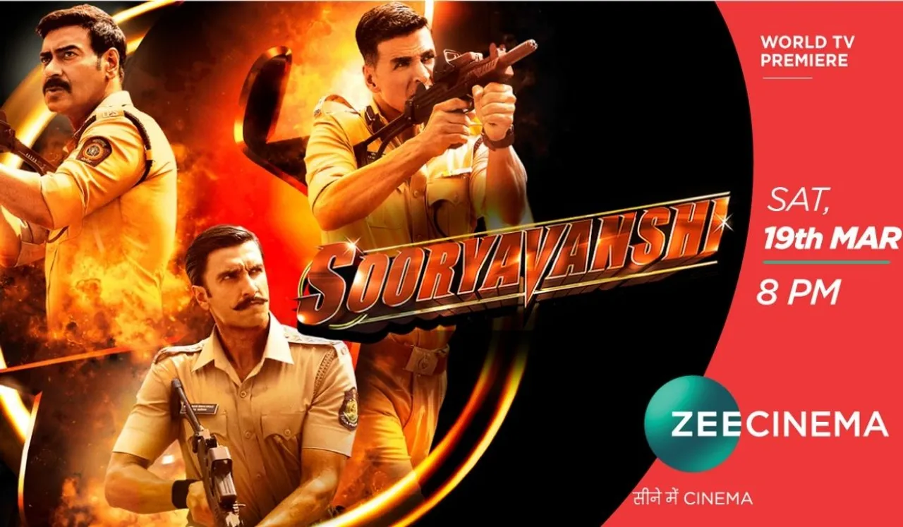 People across India join the grandest celebration of the year as the mega blockbuster Sooryavanshi primes for World Television Premiere on Zee Cinema on 19th March at 8pm