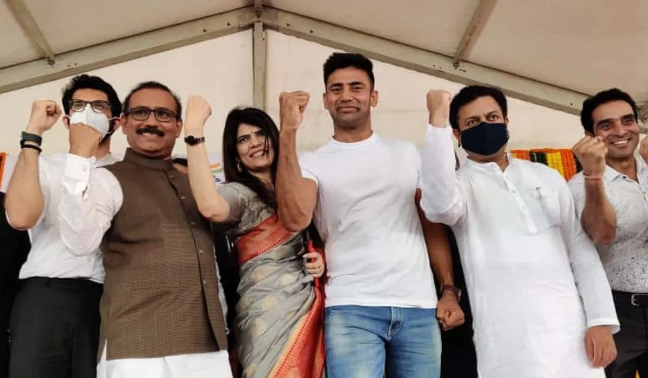 World Health Day: On World Health Day, Aditya Thackeray, International Wrestler and Fit India Icon of Central Sports Ministry Sangram Singh, Cultural Minister Amit Deshmukh, gave the message of staying healthy to the people of India