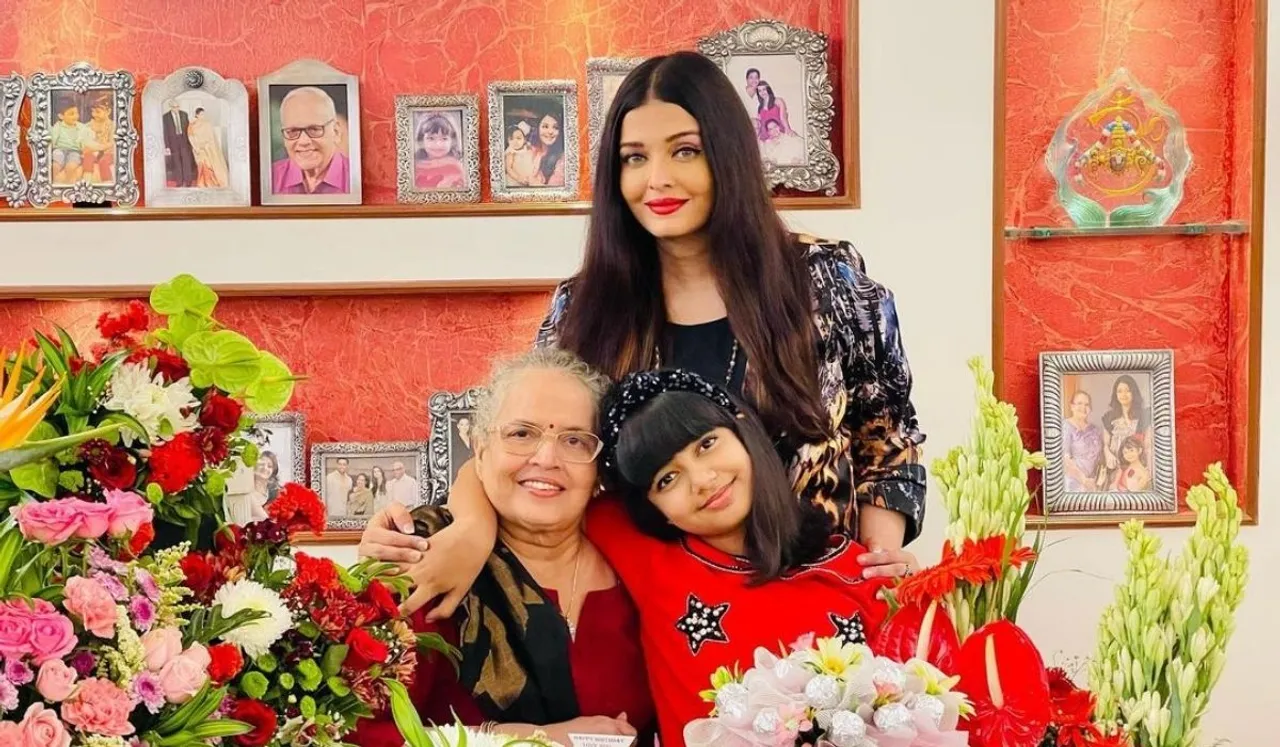 Aishwarya Rai Bachchan celebrated her mother's birthday after returning from the Cannes festival