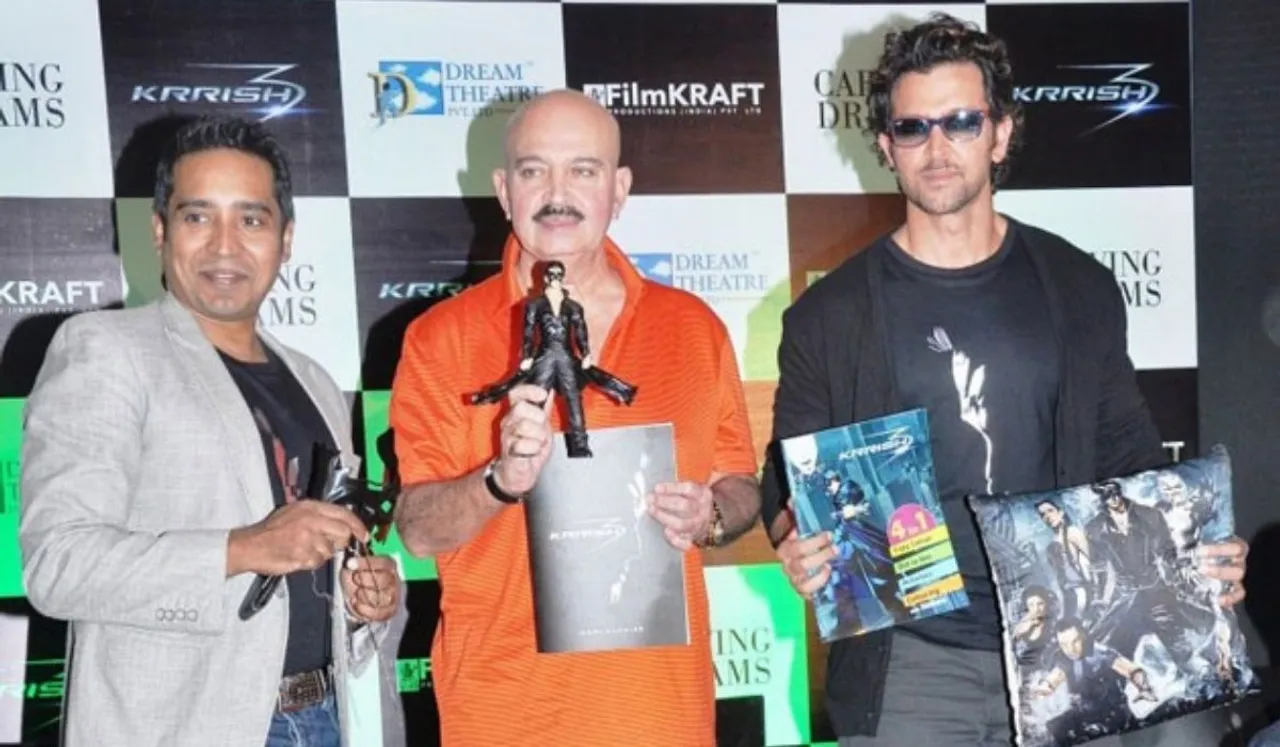 Rakesh Roshan & Hrithik Roshan launched official Krrish 3 merchandise
