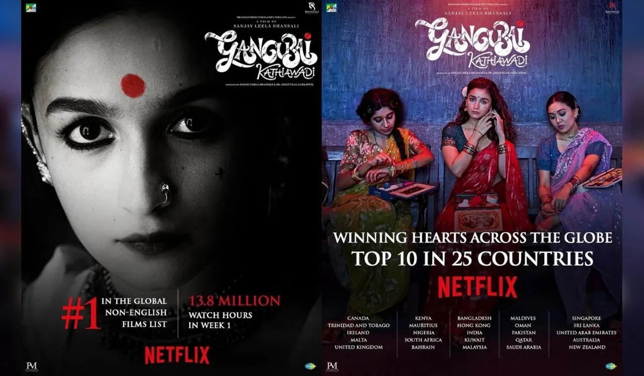 Gangubai Kathiawadi becomes the first Indian Film to Rank #1 in the global non-English films list on Netflix