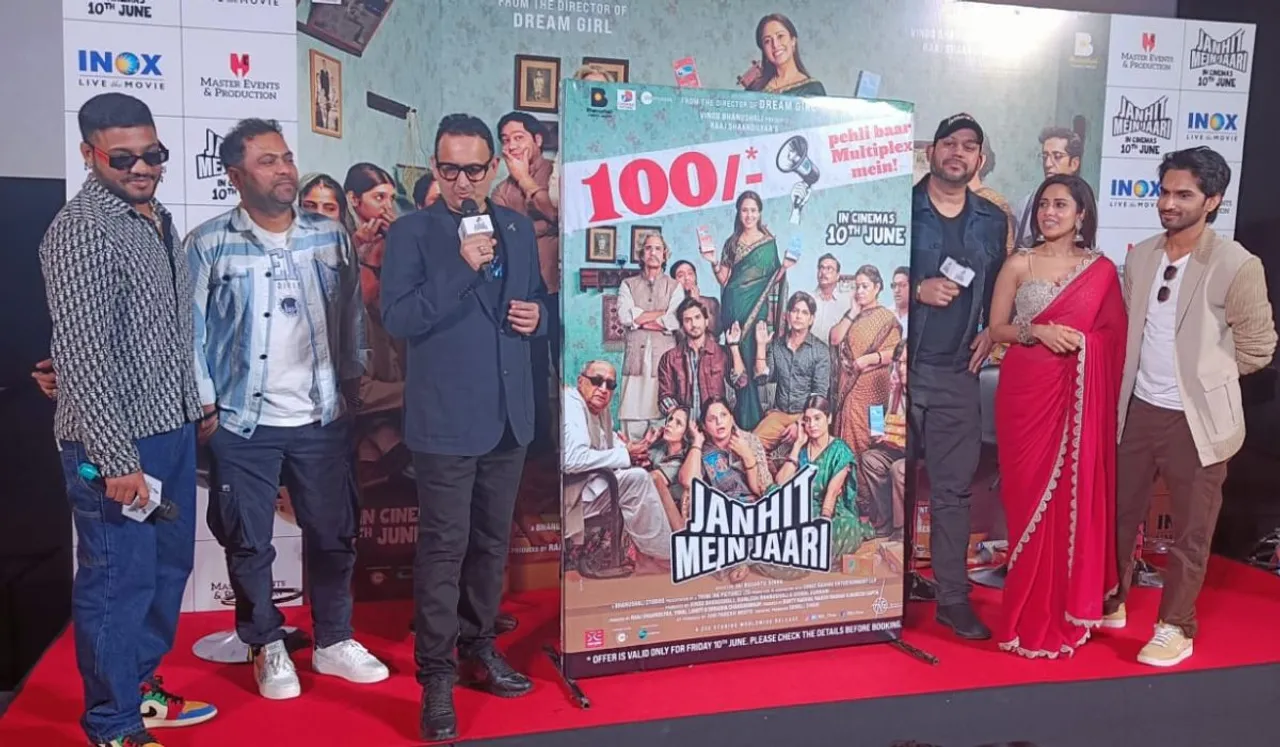 Nushrratt Bharuccha attended her Upcoming film Janhit Mein Jaari's press conference in Delhi