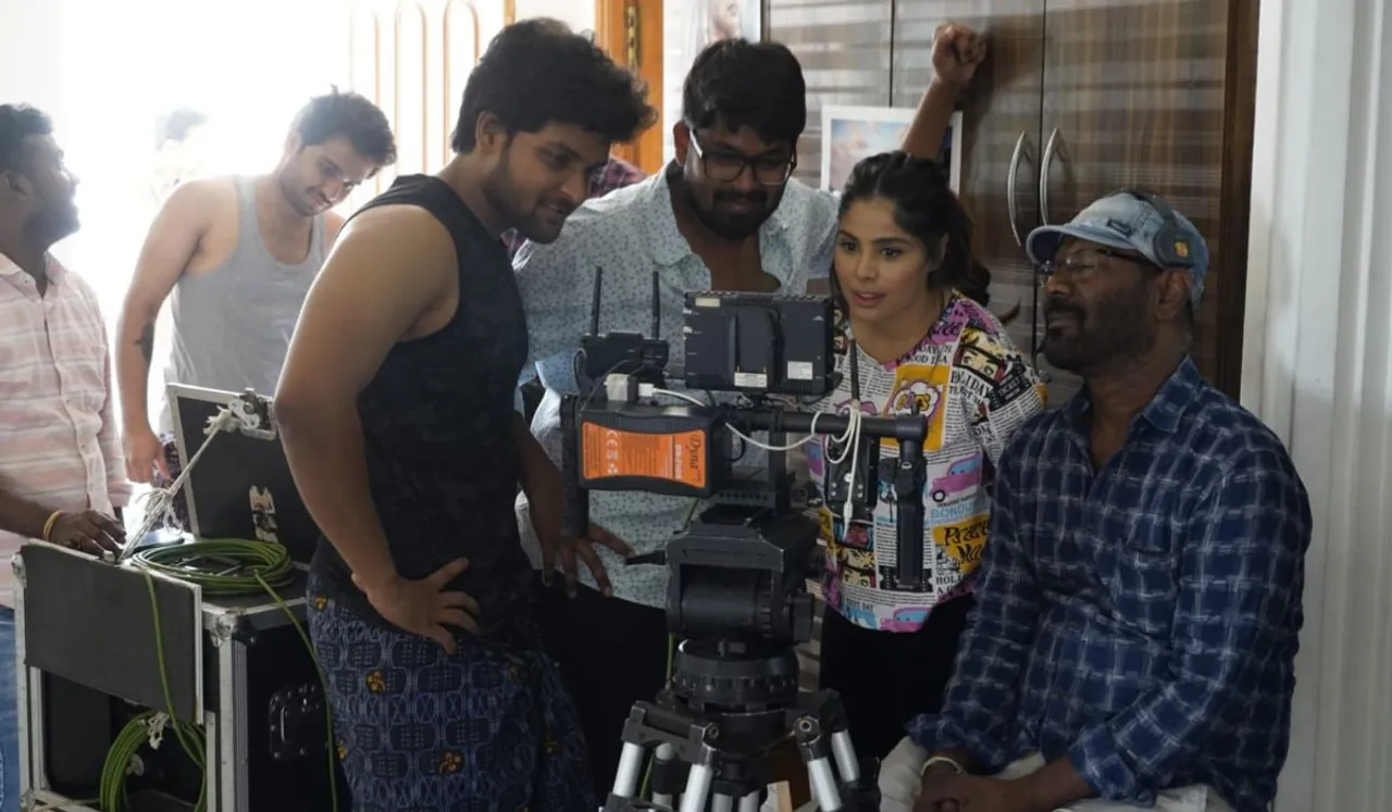 Check out some unseen BTS stills from the sets of Sehnooor's Telugu Debut Film