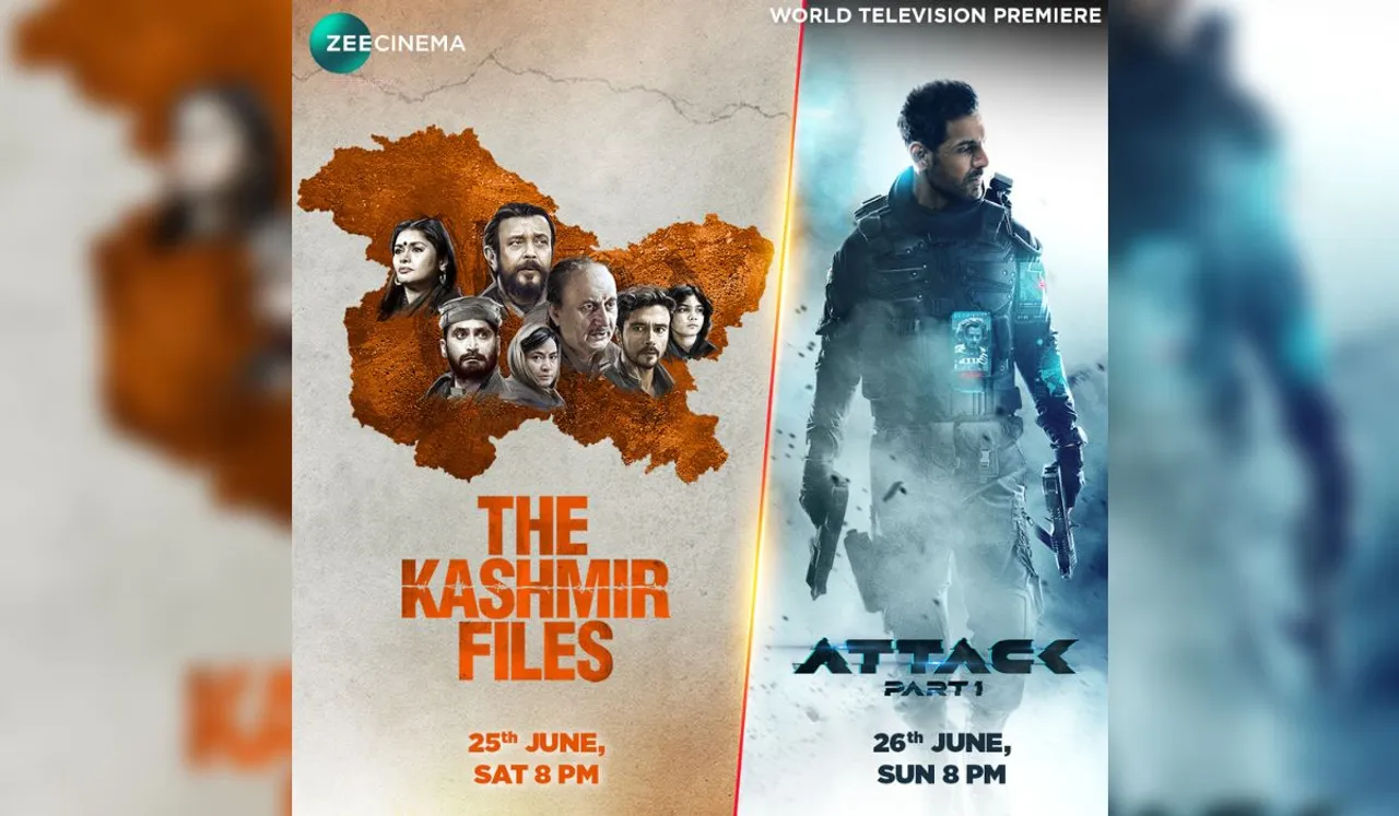 Zee Cinema brings World Television Premiere of the most talked about movie of the year ‘The Kashmir Files’ and sci-fi action thriller ‘Attack’