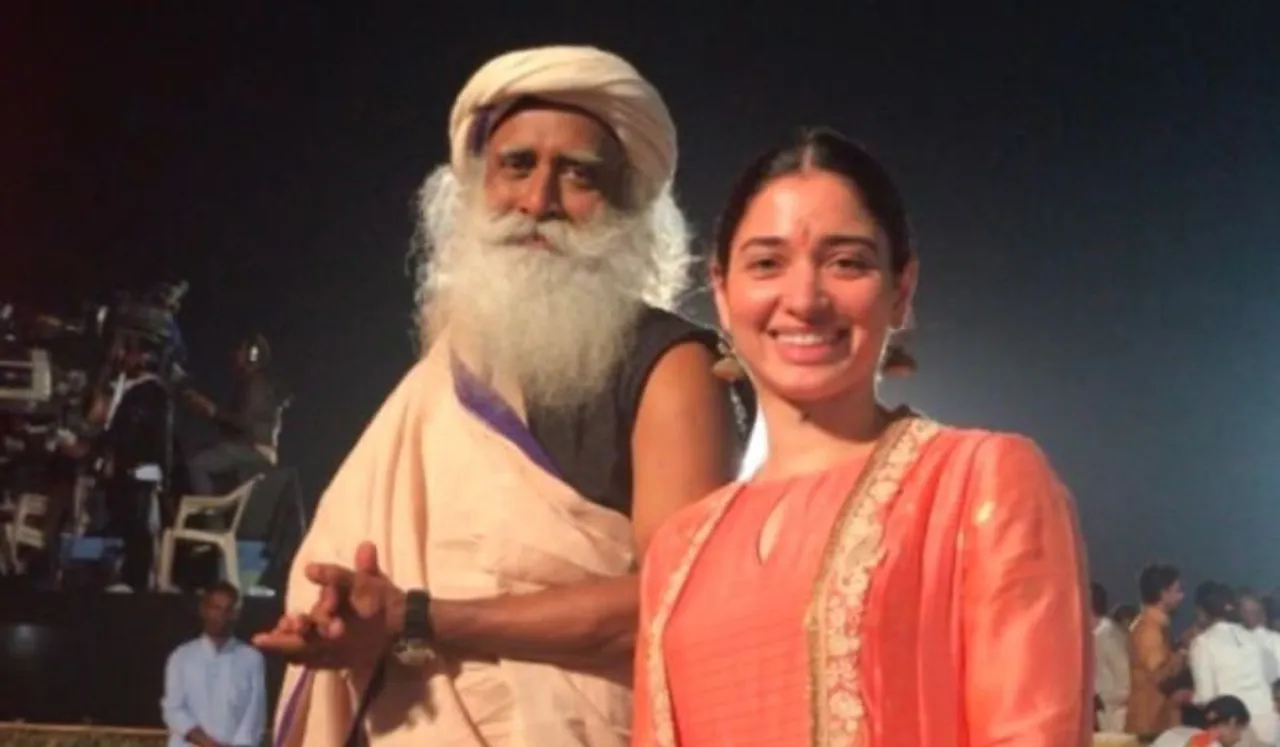 Philanthropist Tamannaah Bhatia attends Sadhguru's Save The Soil initiative in Coimbatore