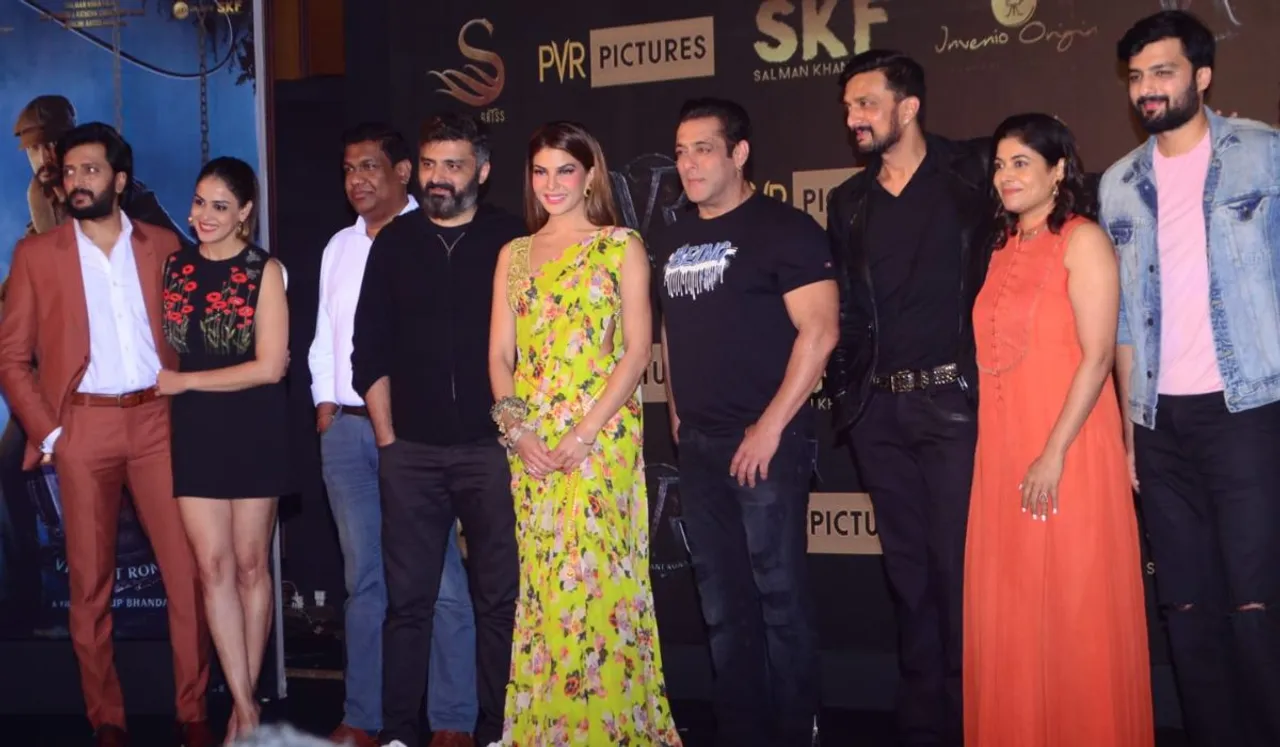 Salman Khan, Kichcha Sudeepa, Jacqueline Fernandez snapped during promoting upcoming film Vikrant Rona