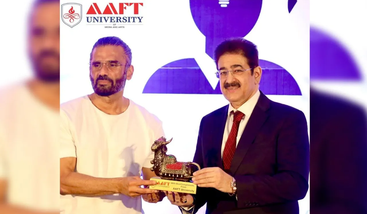 ACTOR SUNIEL SHETTY ADDS MUSCLES TO AAFT'S EDUCATION MISSION!