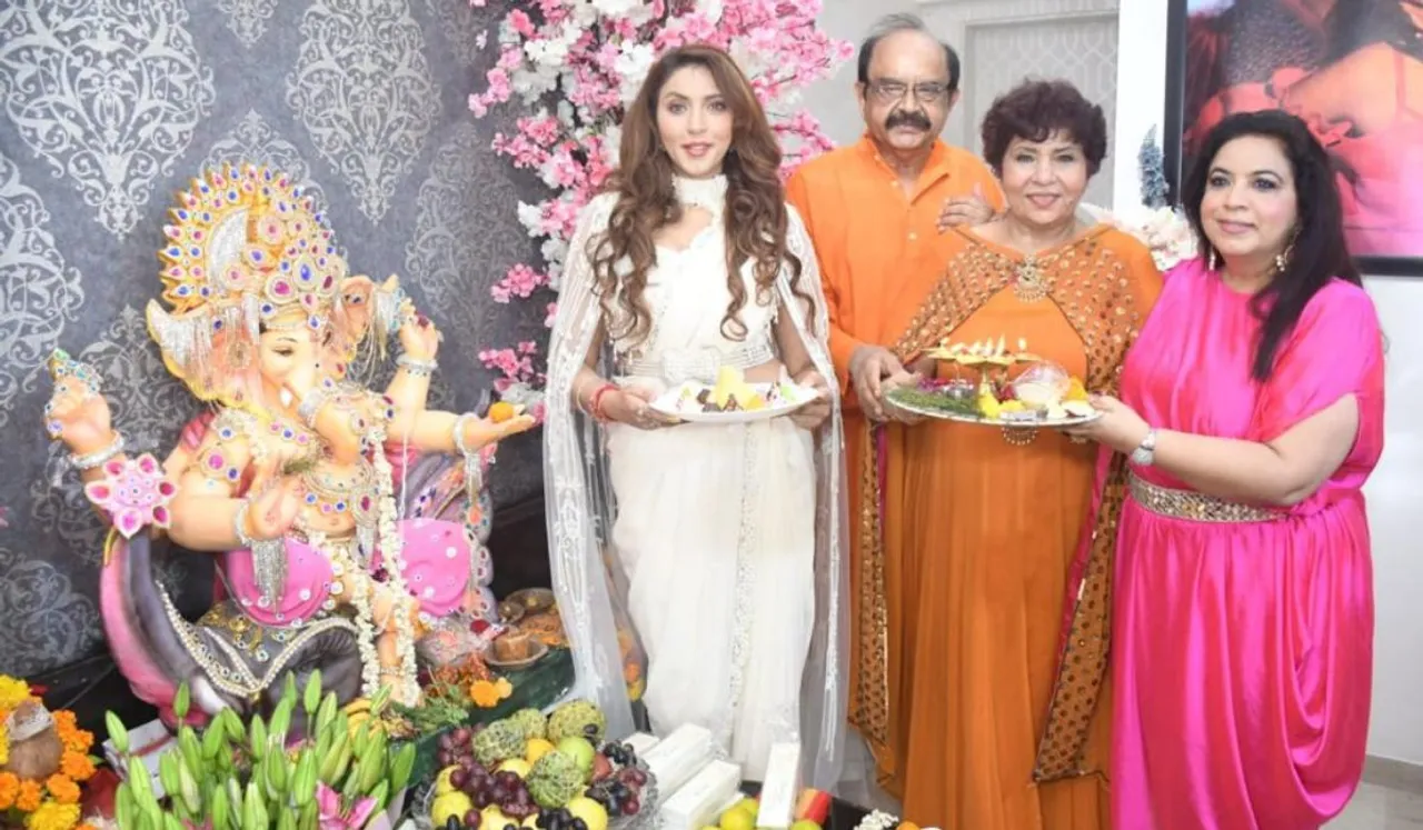 Former Miss India Winner and Guinness World Record Holder actress Ishika Taneja celebrates Ganesh Chaturthi and her birthday with great splendour